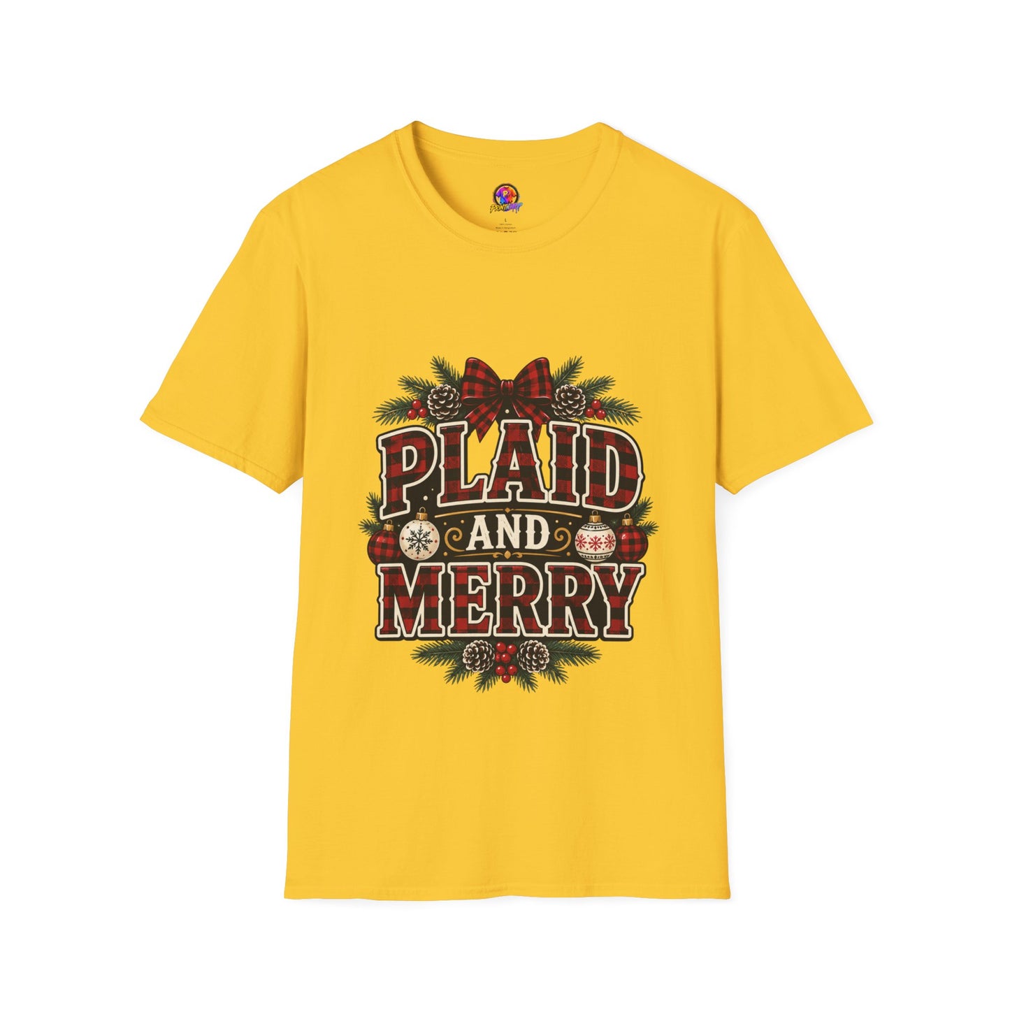 Plaid and Merry Christmas T-Shirt