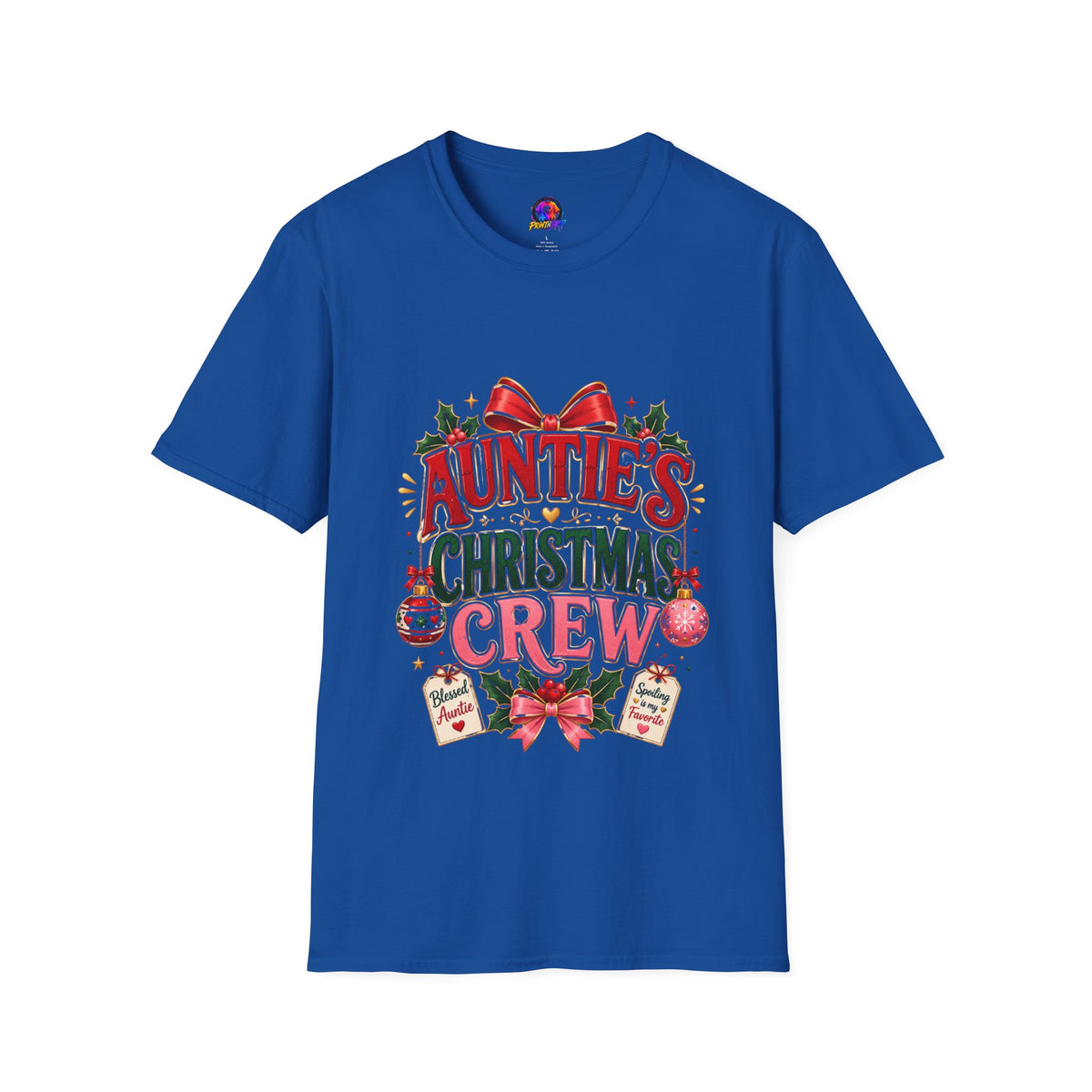 Auntie’s Christmas Crew T-Shirt — Holiday Family Pajama Tee