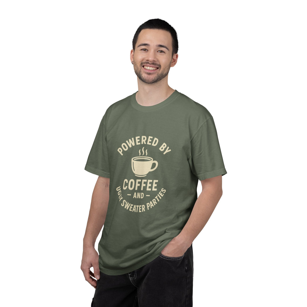 Powered by Coffee T-Shirt — Funny Coffee Lover Tee - Trending Now - October 2026