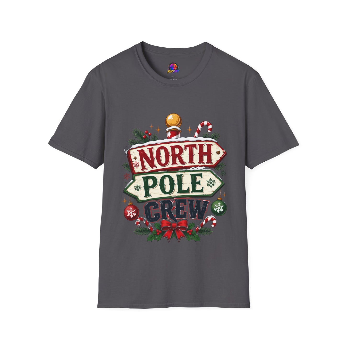 T-Shirt — North Pole Crew Christmas Holiday Graphic Tee