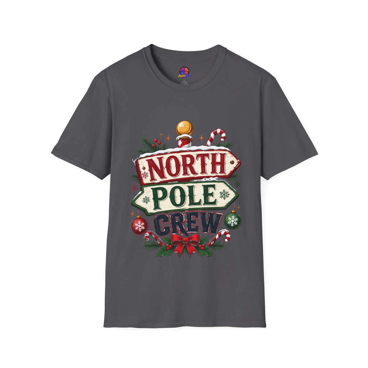 T-Shirt — North Pole Crew Christmas Holiday Graphic Tee
