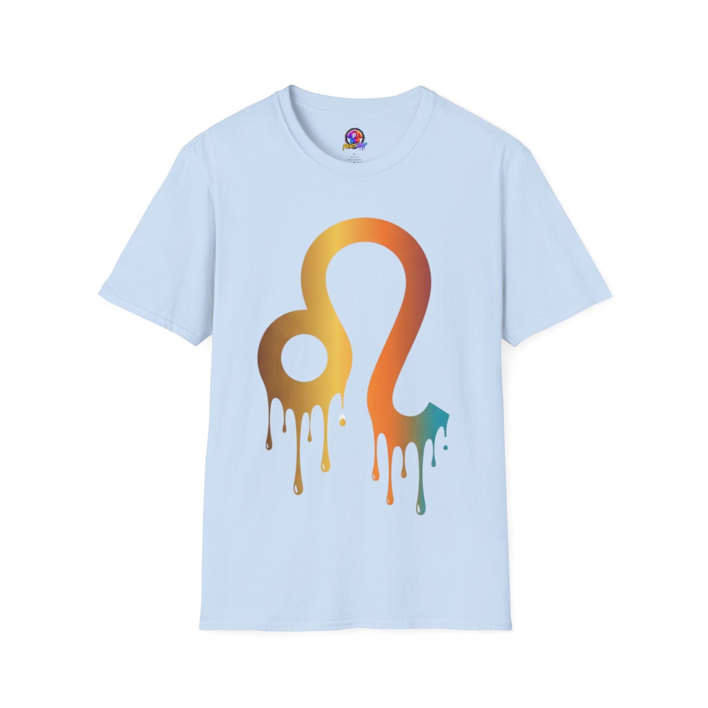 Leo Zodiac Drip T-Shirt — Colorful Astrology Sign Tee