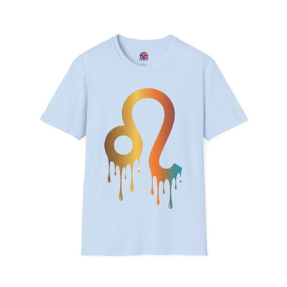 Leo Zodiac Drip T-Shirt — Colorful Astrology Sign Tee