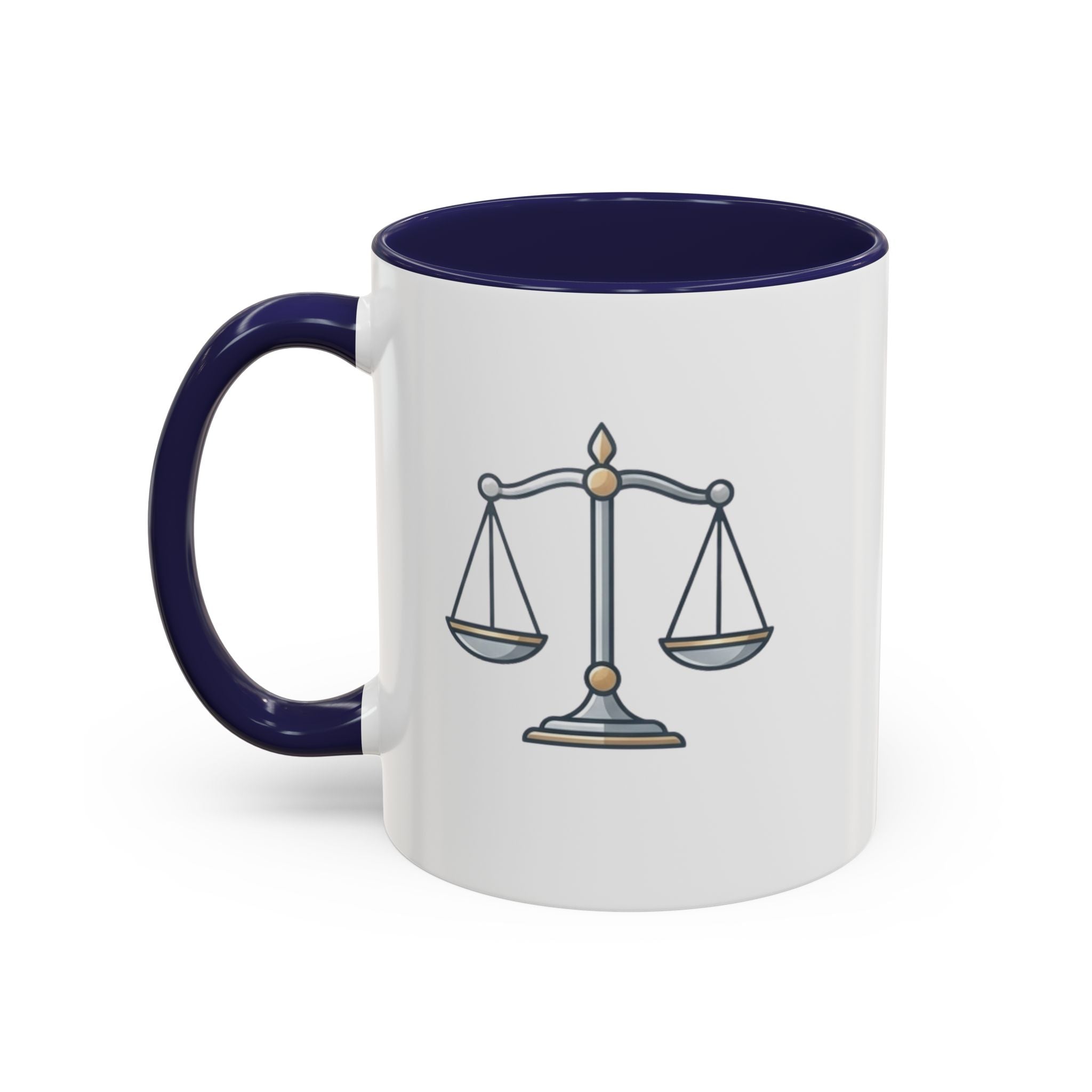 Libra Scales Accent Coffee Mug — Zodiac Libra Horoscope Gift