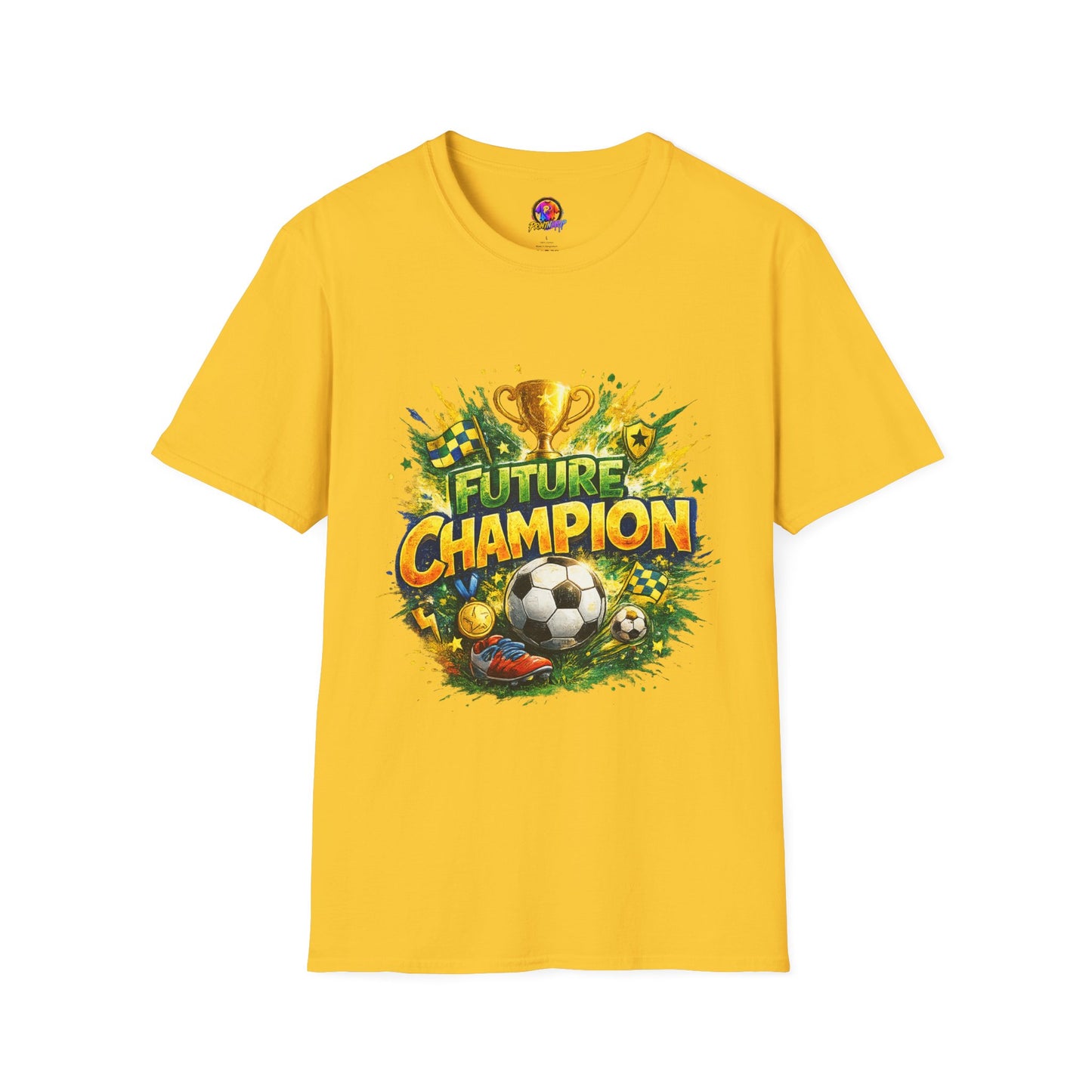 Kids Future Champion Soccer T-Shirt — Kids’ Sports Trophy Graphic Tee