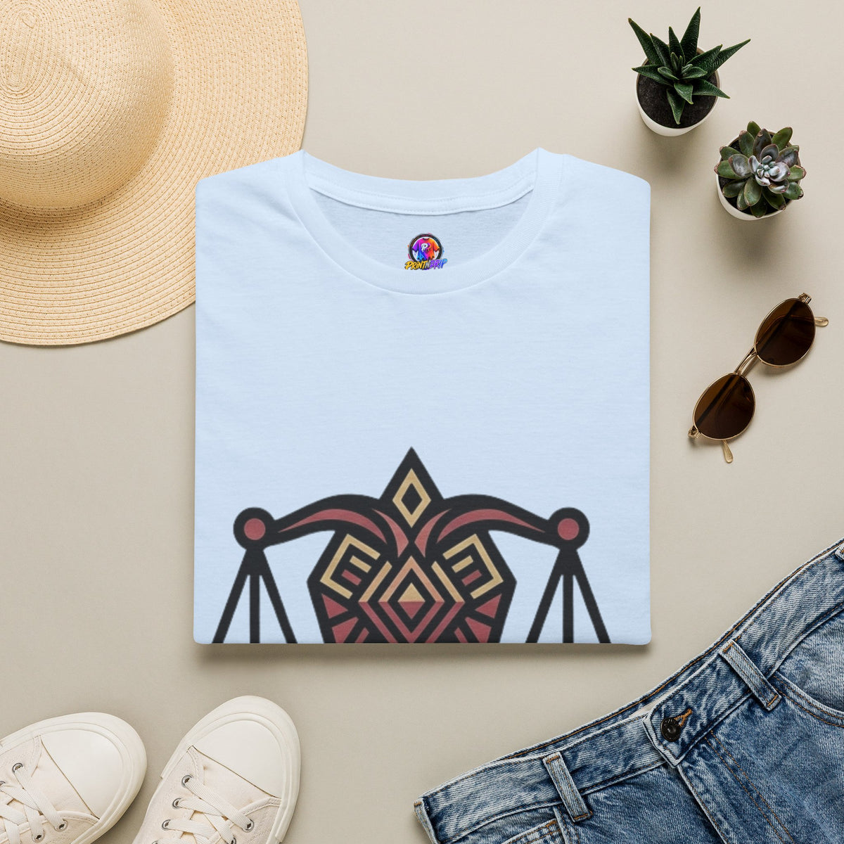 Libra Scales T-Shirt — Geometric Zodiac Libra Tee