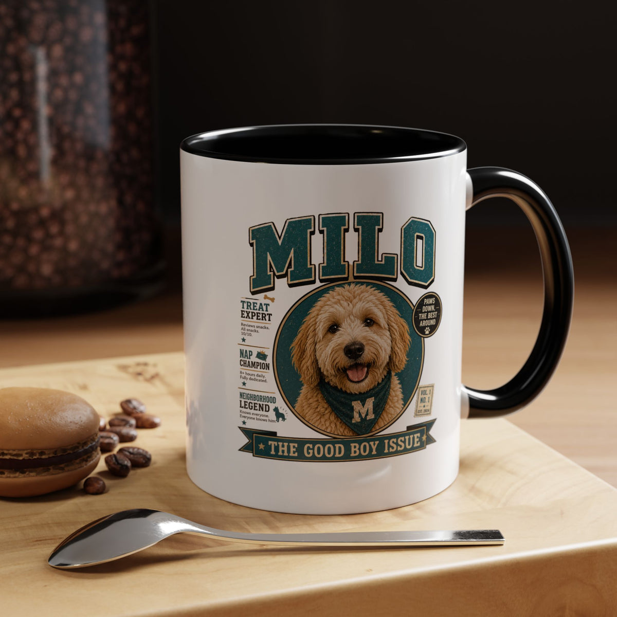 Milo Bailey Dog Dad Mom Milo Dog Coffee Mug — 'The Good Boy Issue' Accent