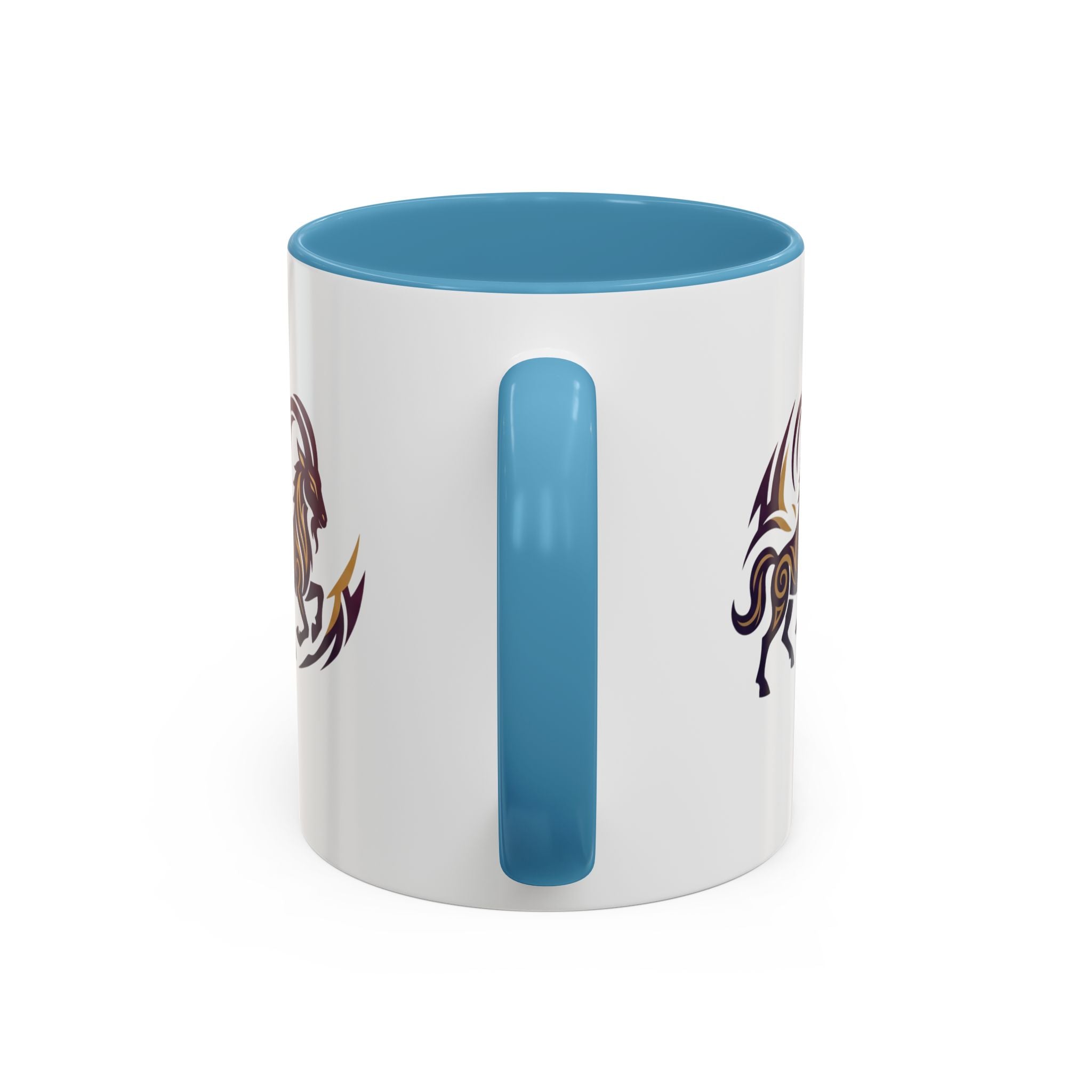 Capricorn Tribal Goat Accent Coffee Mug — Zodiac Horoscope Gift