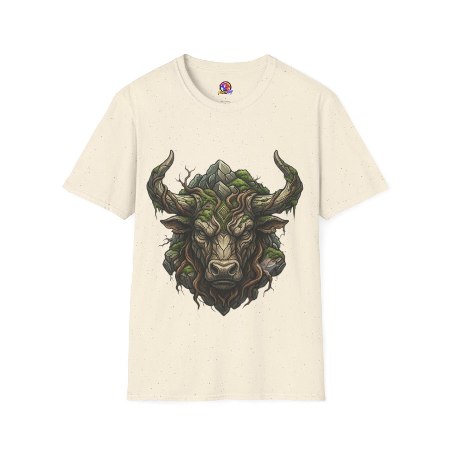 Forest Spirit Bull T-Shirt — Greenwood Celtic Nature Bull Design