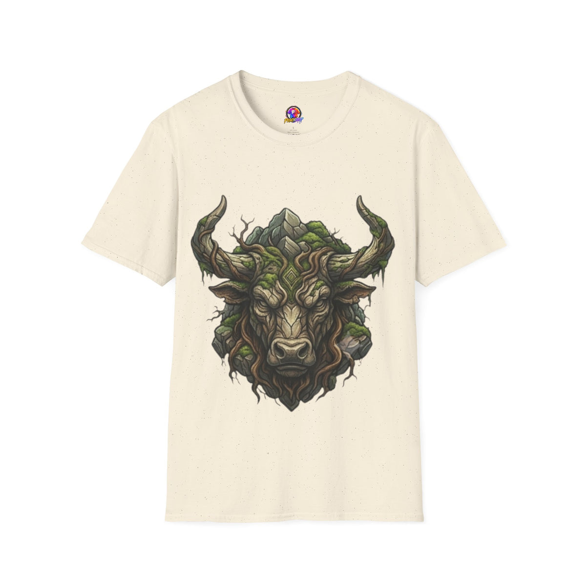 Forest Spirit Bull T-Shirt — Greenwood Celtic Nature Bull Design