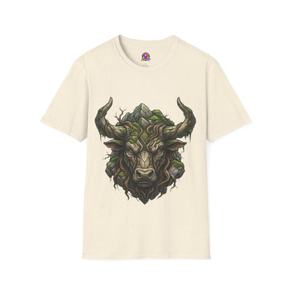 Forest Spirit Bull T-Shirt — Greenwood Celtic Nature Bull Design