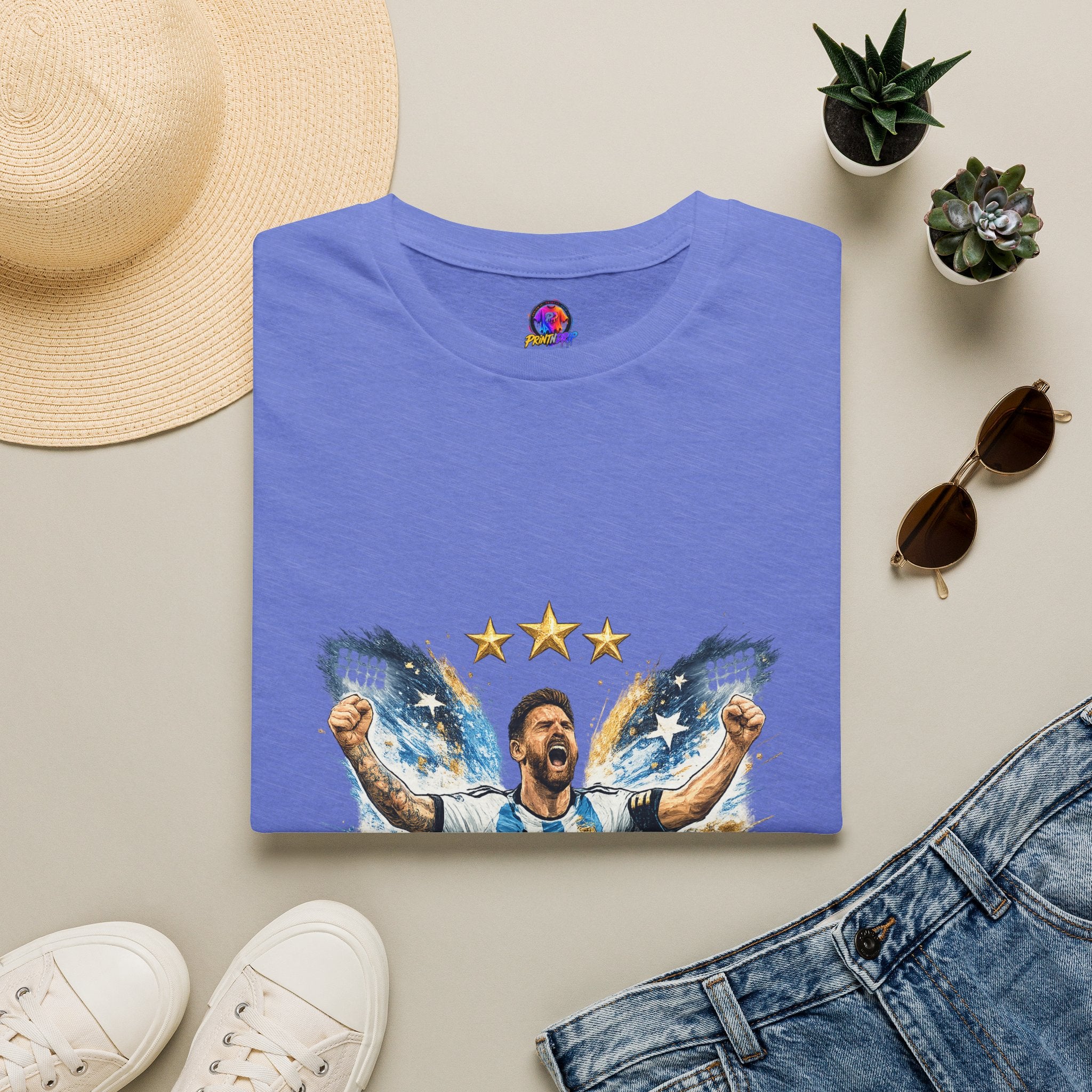 Argentina Soccer Legend Argentina T-Shirt — Celebratory Messi Design