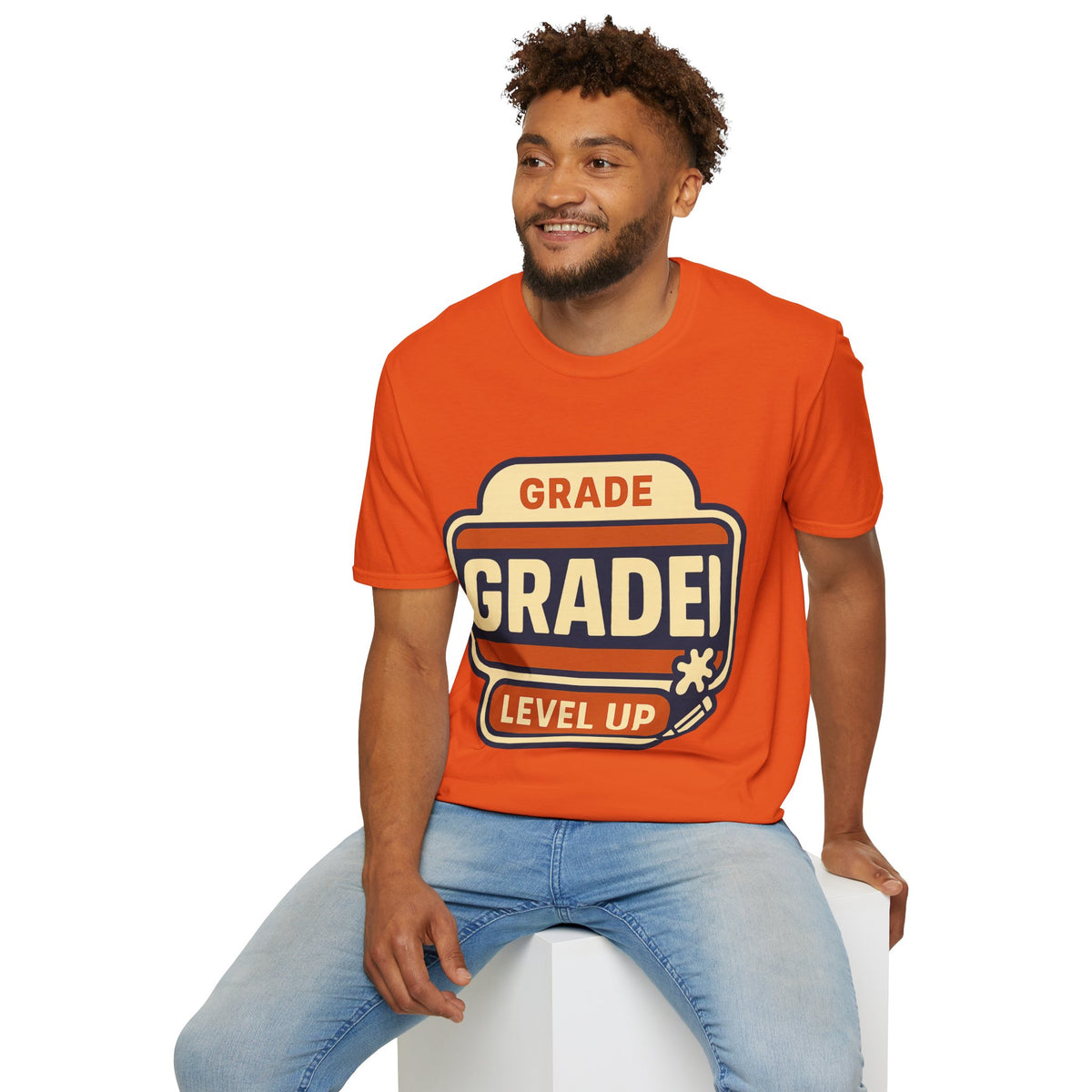 Grade Up Retro Badge T‑Shirt — "GRADE! LEVEL UP" Gamer Teacher Gift - Trending Now - August 2026