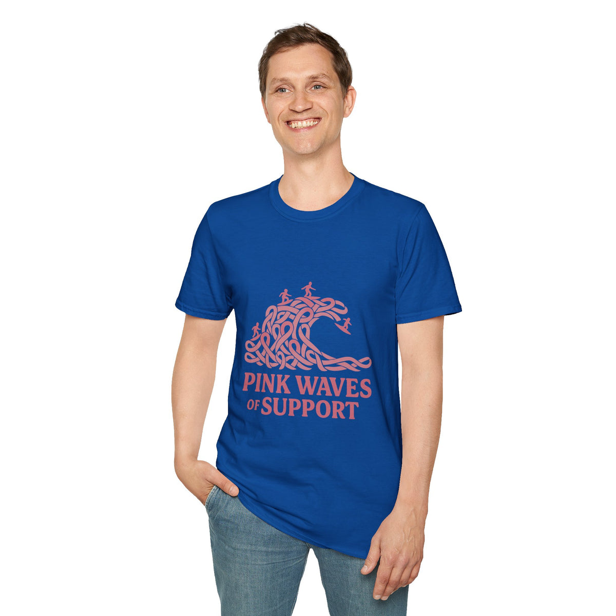 Pink Waves of Support T-Shirt — Breast Cancer Awareness Pink Wave Tee - Trending Now - October 2026