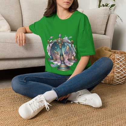 Libra Scales Zodiac T-Shirt — Celestial Astrology Graphic Tee