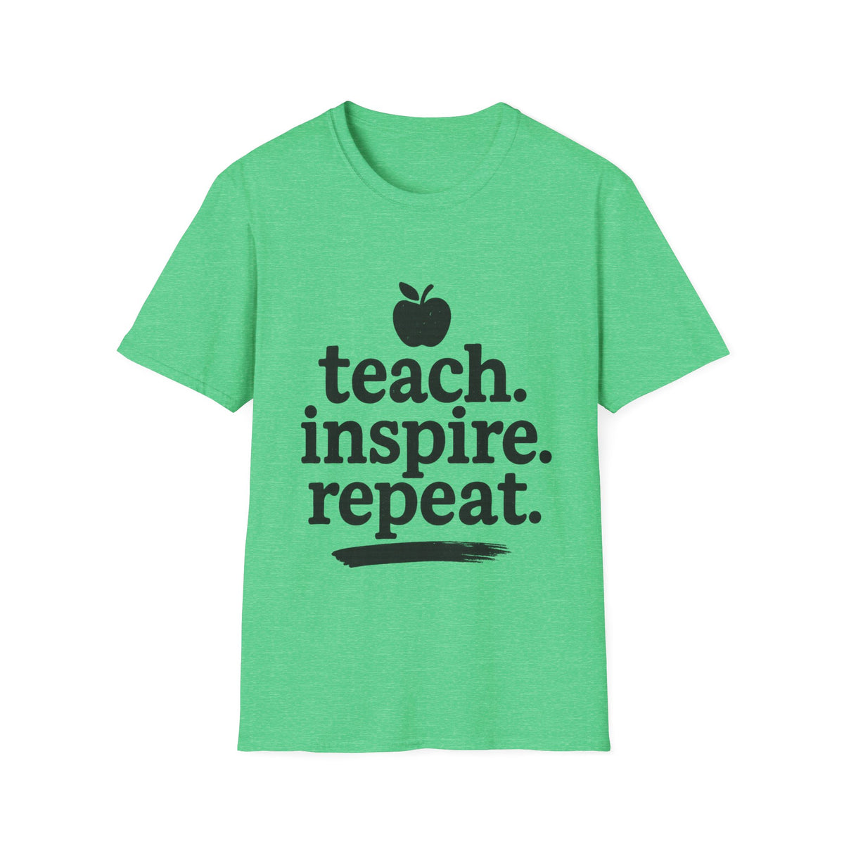 Teach. Inspire. Repeat. T‑Shirt — Teacher Apple Graphic Tee - Trending Now - August 2026 Trends - Everyday T-Shirt