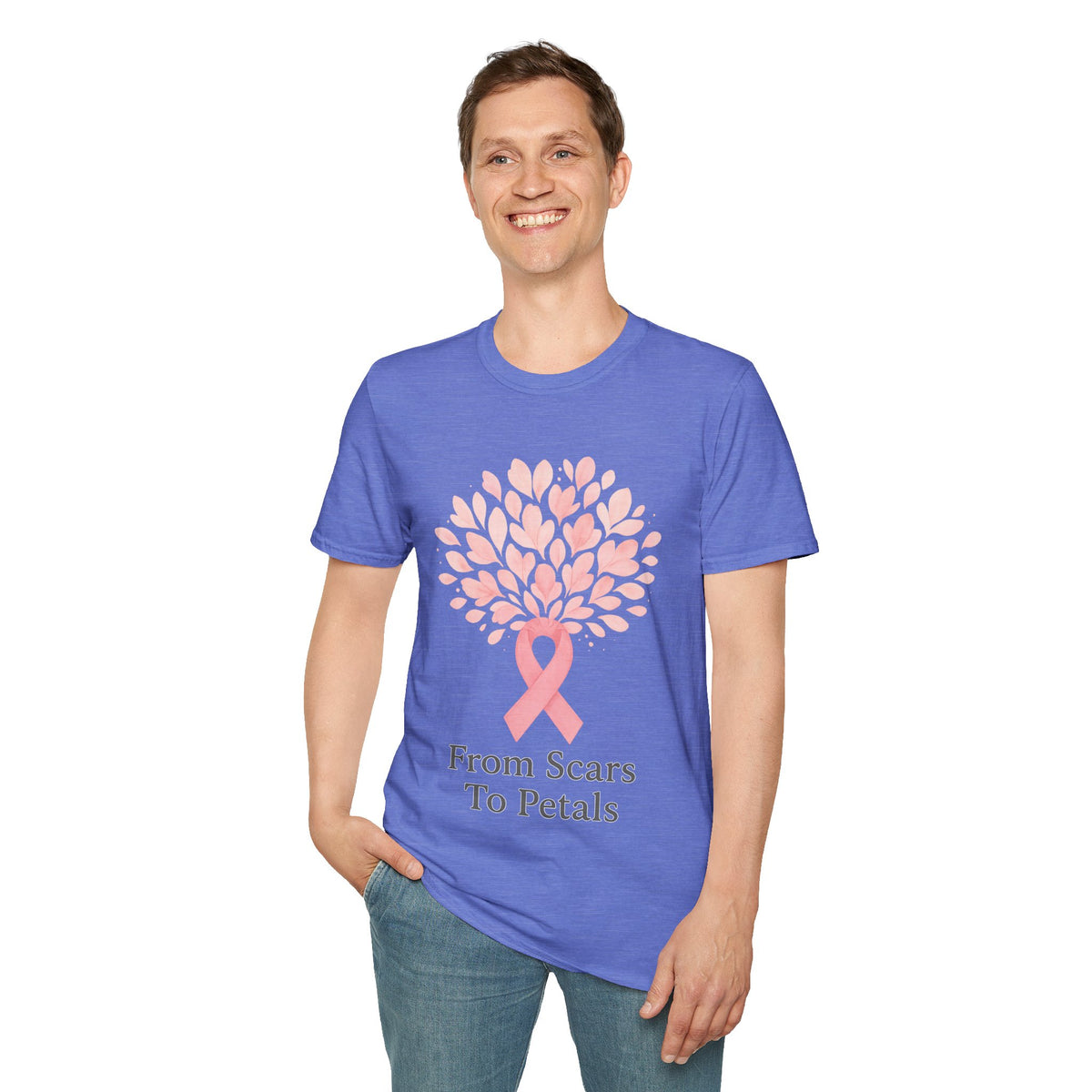 From Scars To Petals Pink Ribbon Tree T-Shirt, Breast Cancer Survivor Gift Tee - Trending Now - September 2026