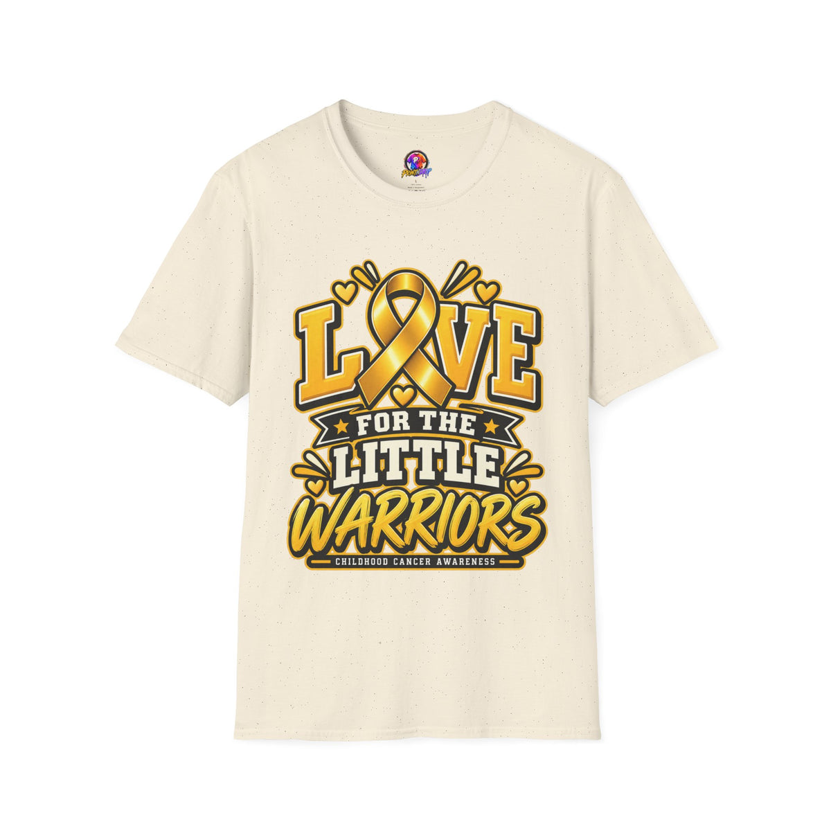 Childhood Cancer Awareness T-Shirt — "Love for the Little Warriors" Yellow Ribbon