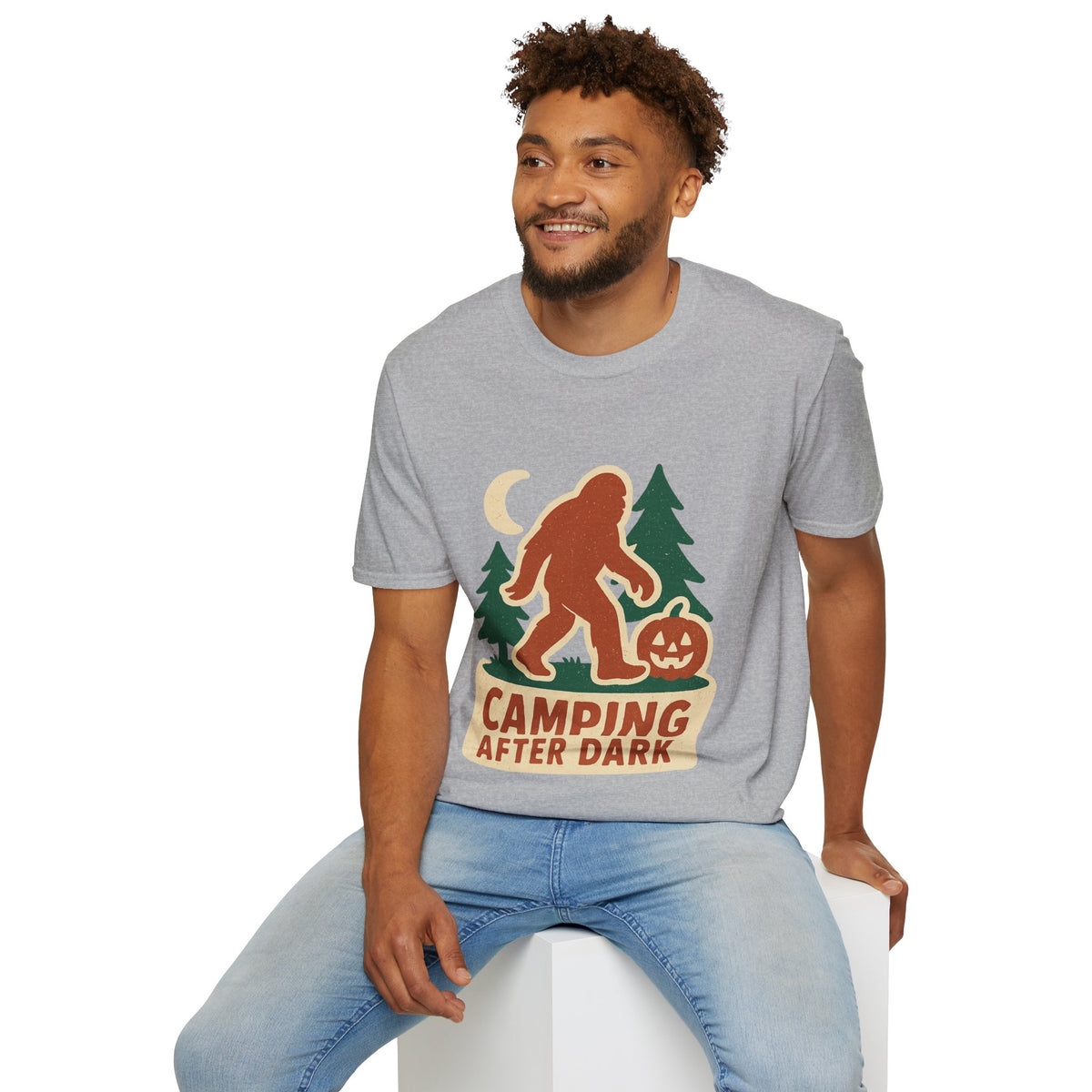 Camping After Dark T‑Shirt — Retro Bigfoot Camp Graphic Tee - Trending Now - August 2026