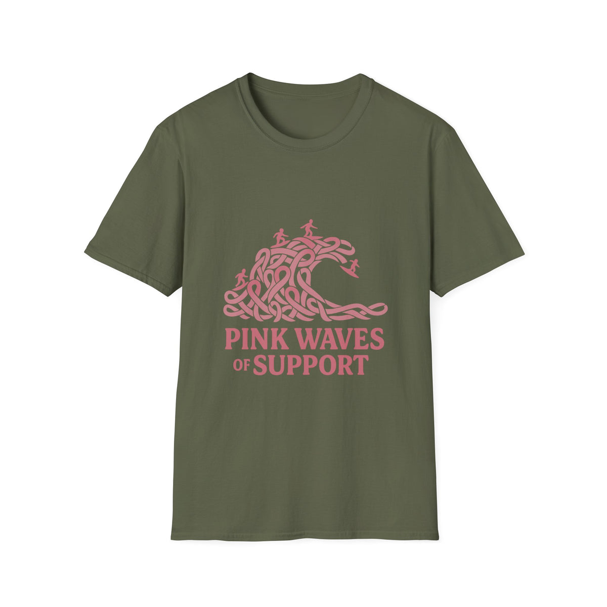 Pink Waves of Support T-Shirt — Breast Cancer Awareness Pink Wave Tee - Trending Now - October 2026