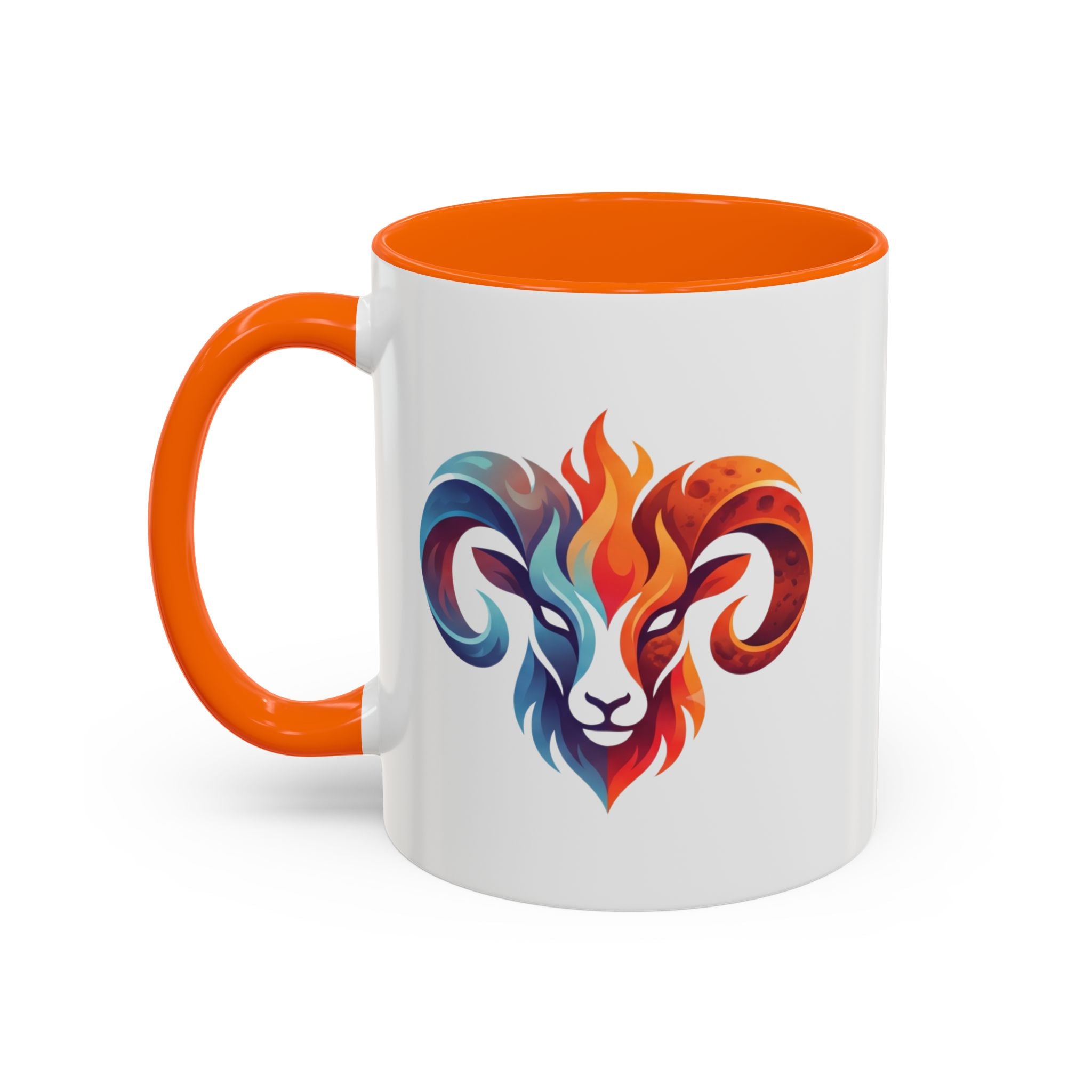 Aries Ram Heart Coffee Mug – Colorful Zodiac Accent Mug