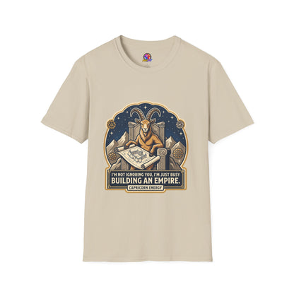 Capricorn Zodiac T-Shirt — "Building an Empire" Goat Horoscope Tee