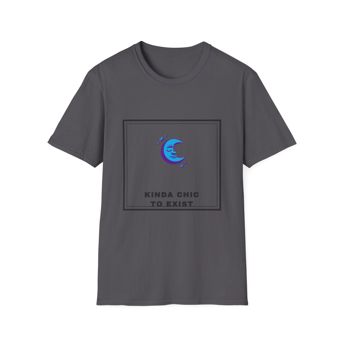Moon Graphic Tee — "Kinda Chic to Exist" Cute Celestial T-Shirt - Trending Now - September 2026