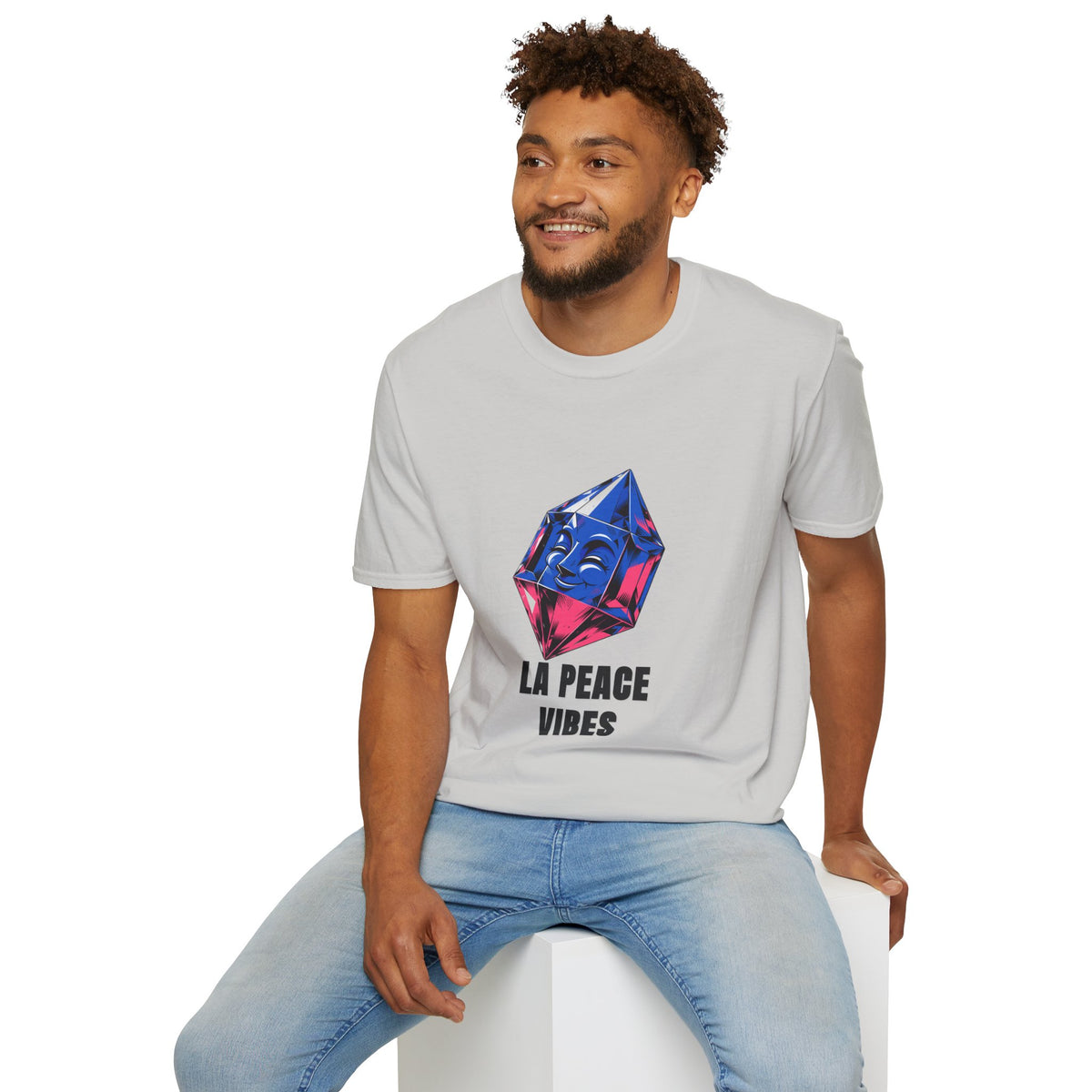 Peace Vibes T-Shirt — Blue Crystal Smiling Buddha Graphic Tee - Trending Now - August 2026
