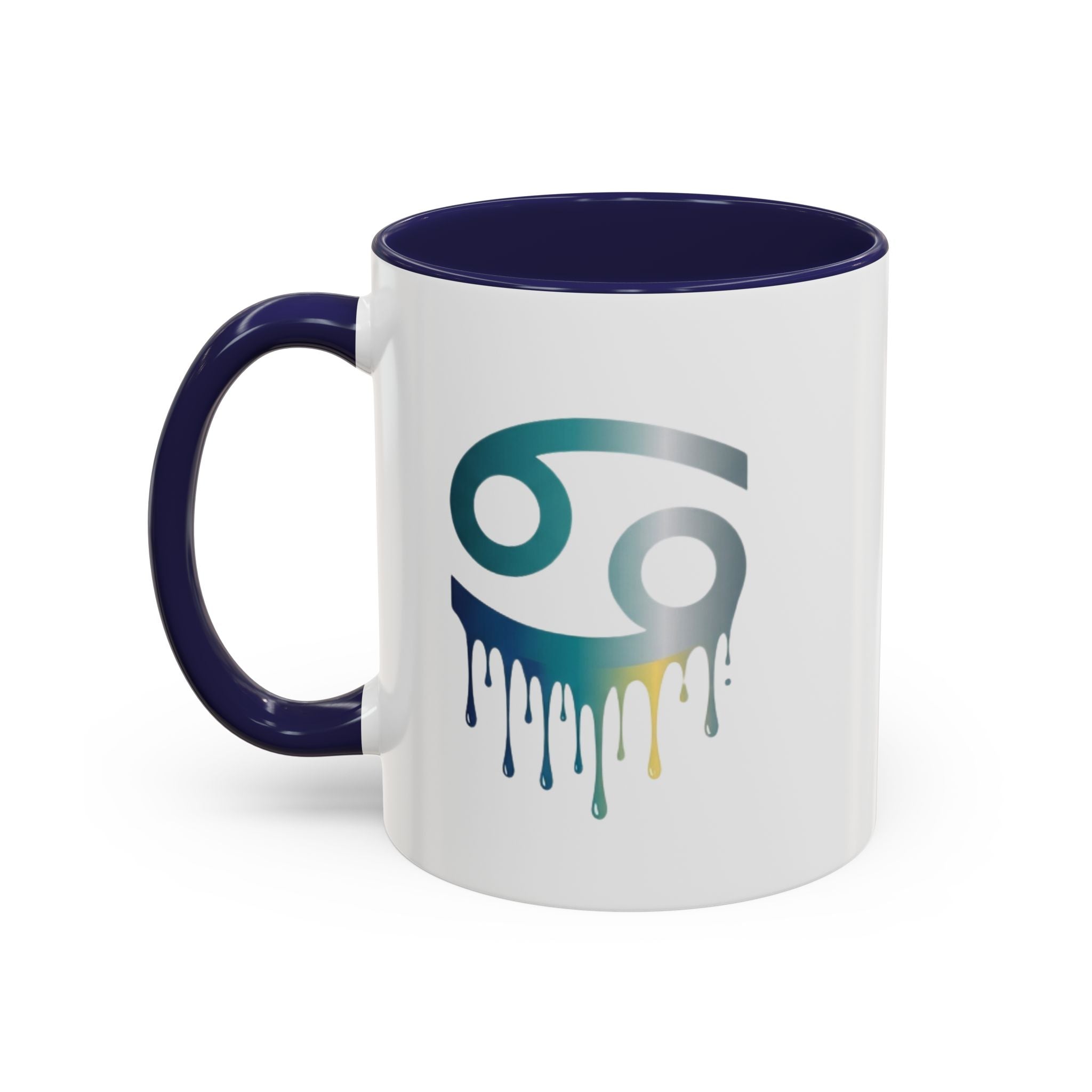 Cancer Zodiac Drip Accent Coffee Mug — Astrology Horoscope Gift
