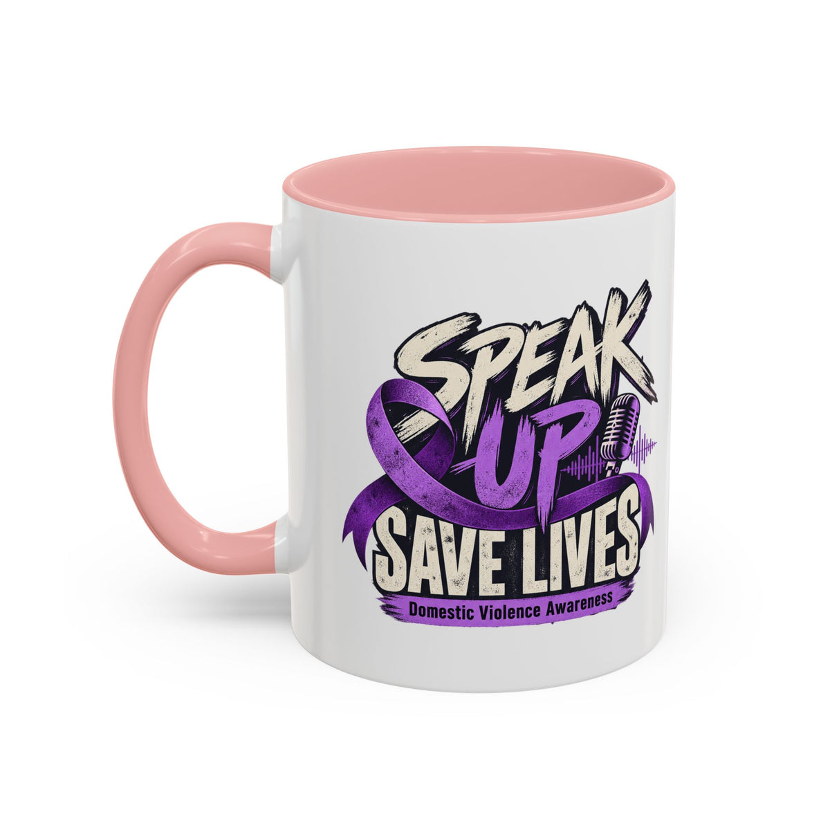 Speak Up Save Lives Domestic Violence Awareness Coffee Mug