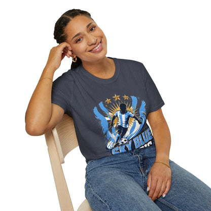 Argentina Sky Blue Magic Soccer T-Shirt — Argentinian Football Player Graphic Tee