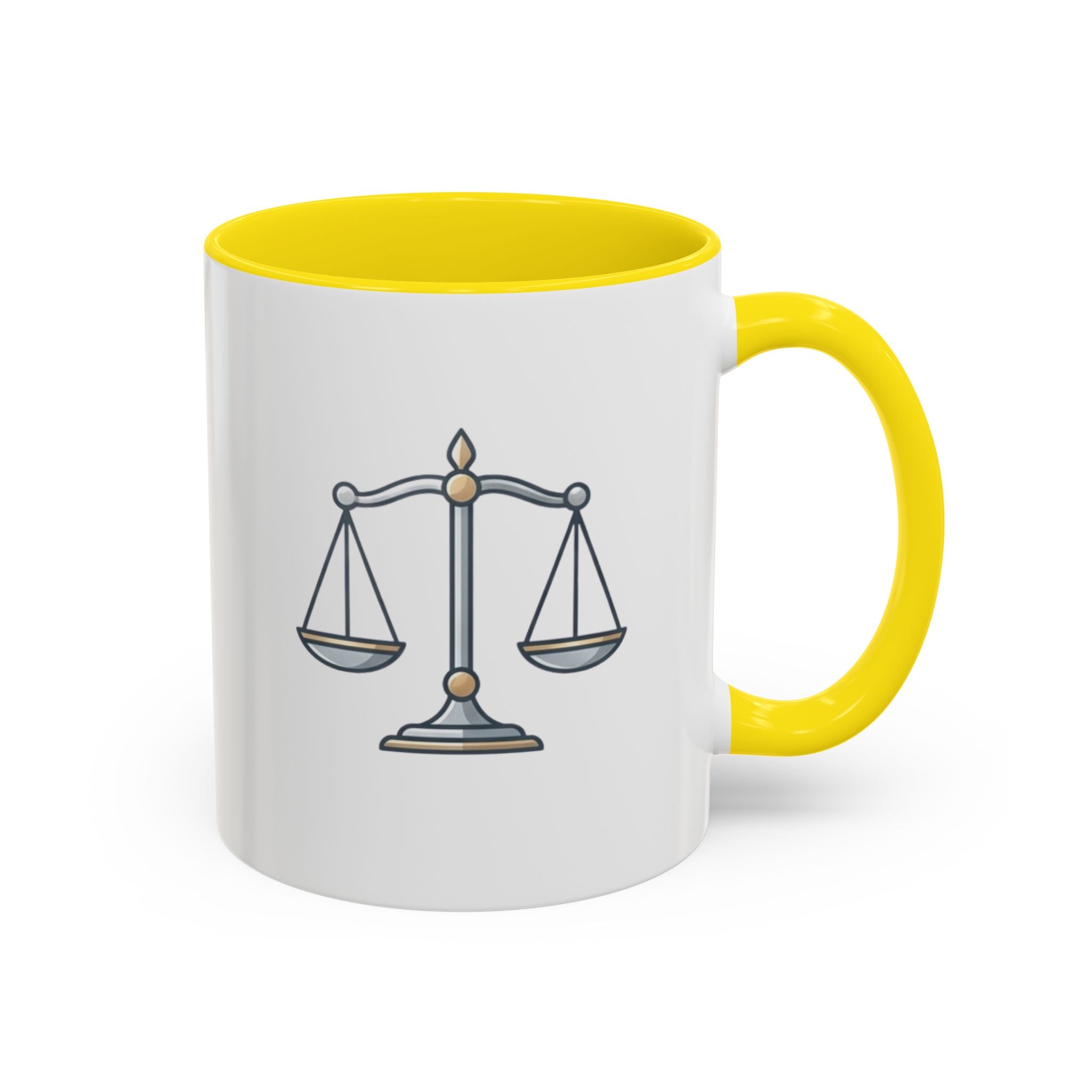 Libra Scales Accent Coffee Mug — Zodiac Libra Horoscope Gift