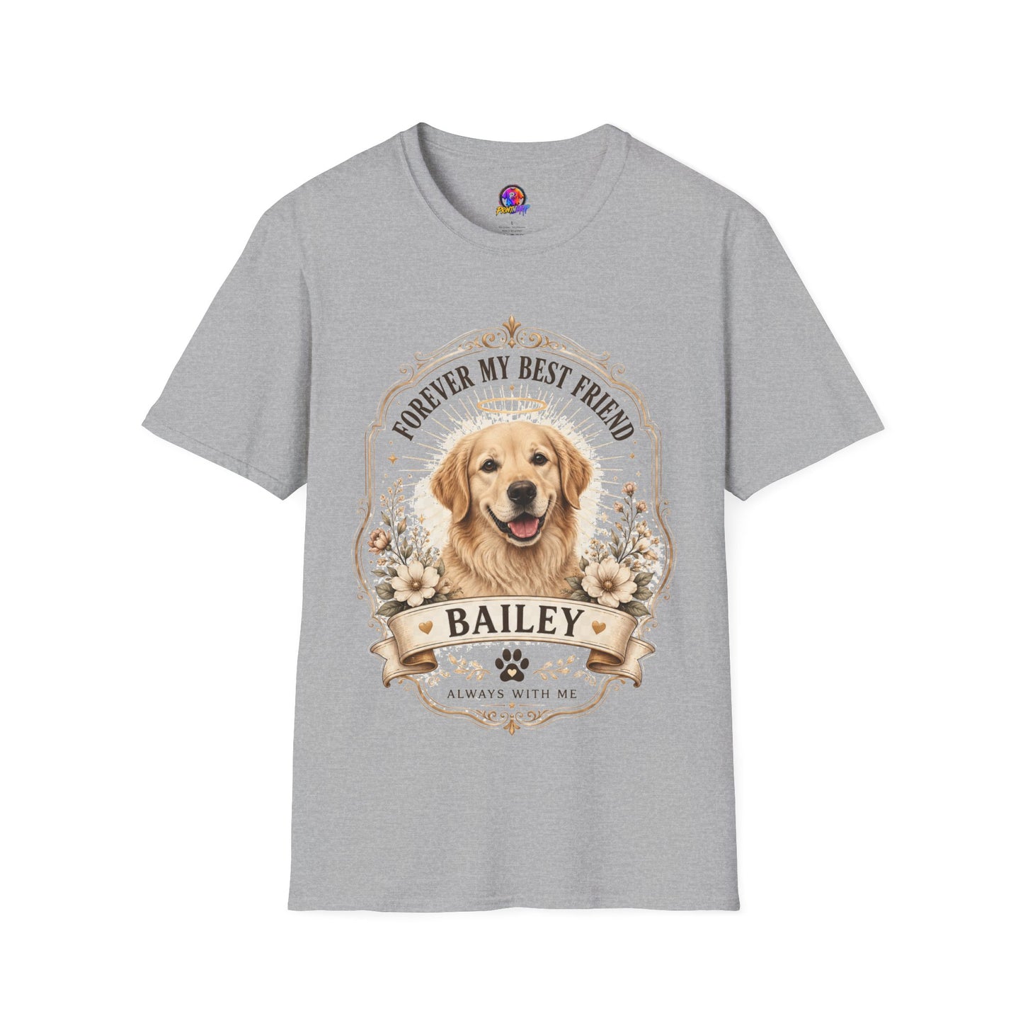 Forever My Best Friend Memorial Dog T-Shirt — Personalized Pet Tribute Tee