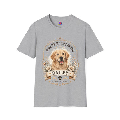 Forever My Best Friend Memorial Dog T-Shirt — Personalized Pet Tribute Tee