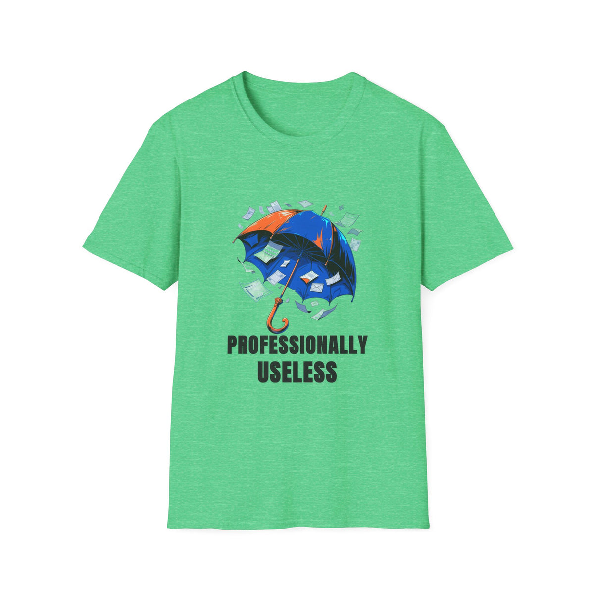Professionally Useless T-Shirt — Illustrated Umbrella Graphic - Trending Now - August 2026
