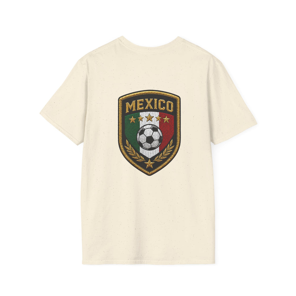 Verde Fuego Mexico Soccer T-Shirt — Dynamic Player Silhouette Football Tee