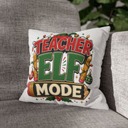 Christmas Teacher Elf Mode Pillowcase — Christmas Holiday Decorative Throw Pillowcase for Teachers