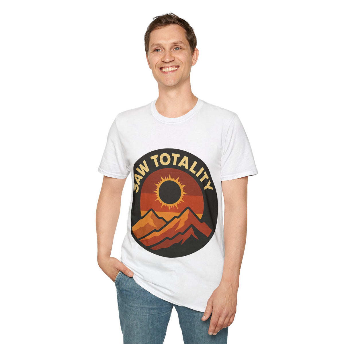I Saw Totality Solar Eclipse Graphic Tee - Retro Nature Mountain T-Shirt - Trending Now - September 2026