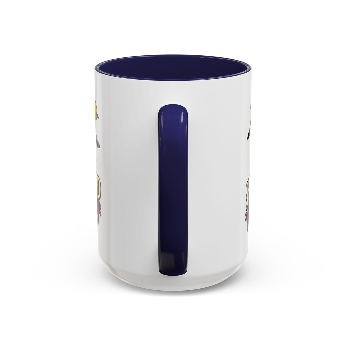 Haunted But Happy Coffee Mug — Halloween Ghost Pumpkin Accent Mug (11/15oz)