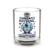 Aquarius Glass Mug — "Currently Buffering... Trying to Process Human Emotions" 10oz