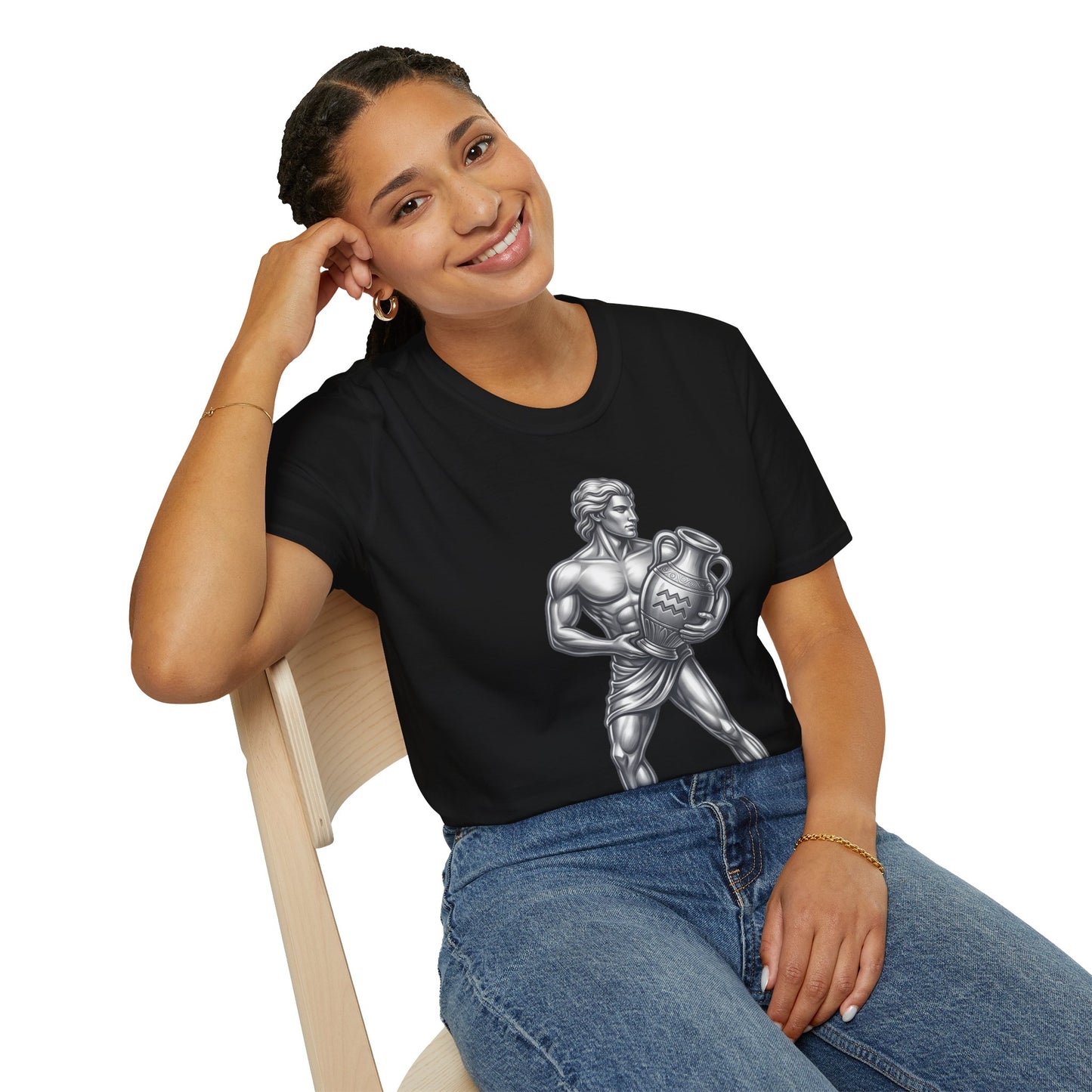Aquarius Zodiac T-Shirt — Mythic Water Bearer Astrology Tee