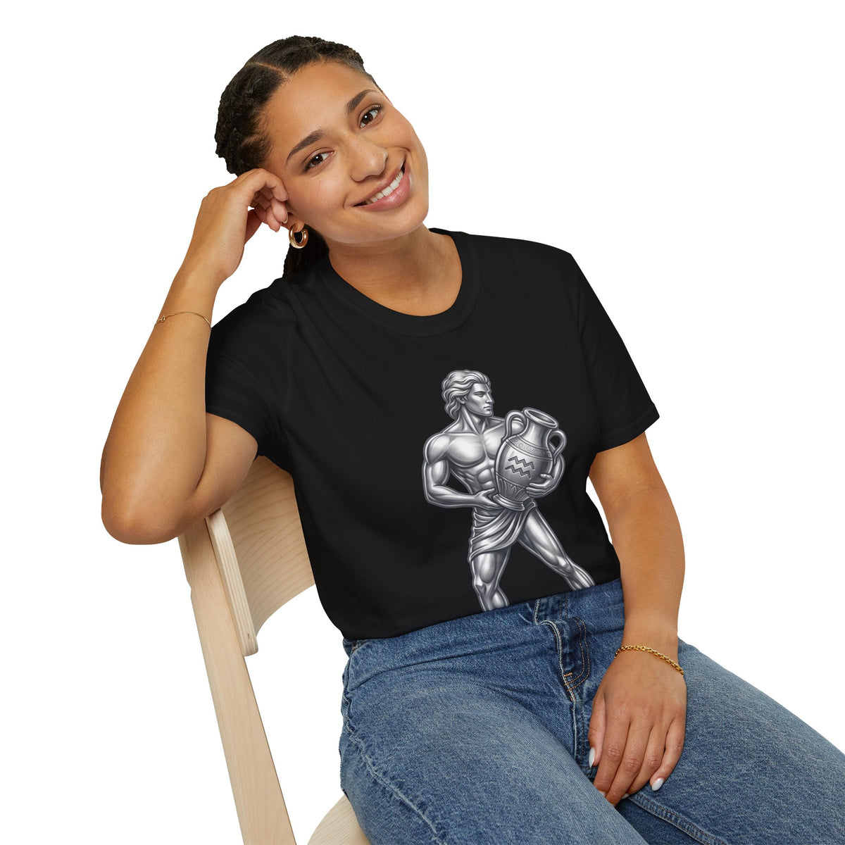 Aquarius Zodiac T-Shirt — Mythic Water Bearer Astrology Tee