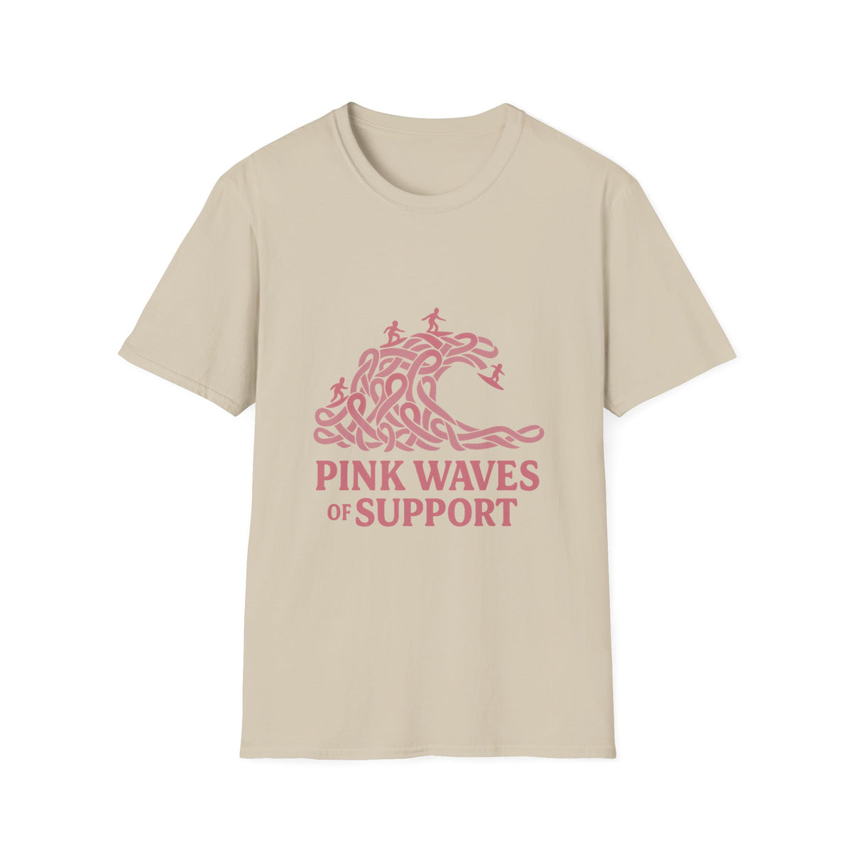 Pink Waves of Support T-Shirt — Breast Cancer Awareness Pink Wave Tee - Trending Now - October 2026