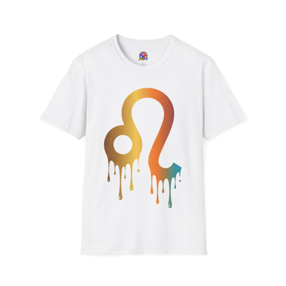 Leo Zodiac Drip T-Shirt — Colorful Astrology Sign Tee