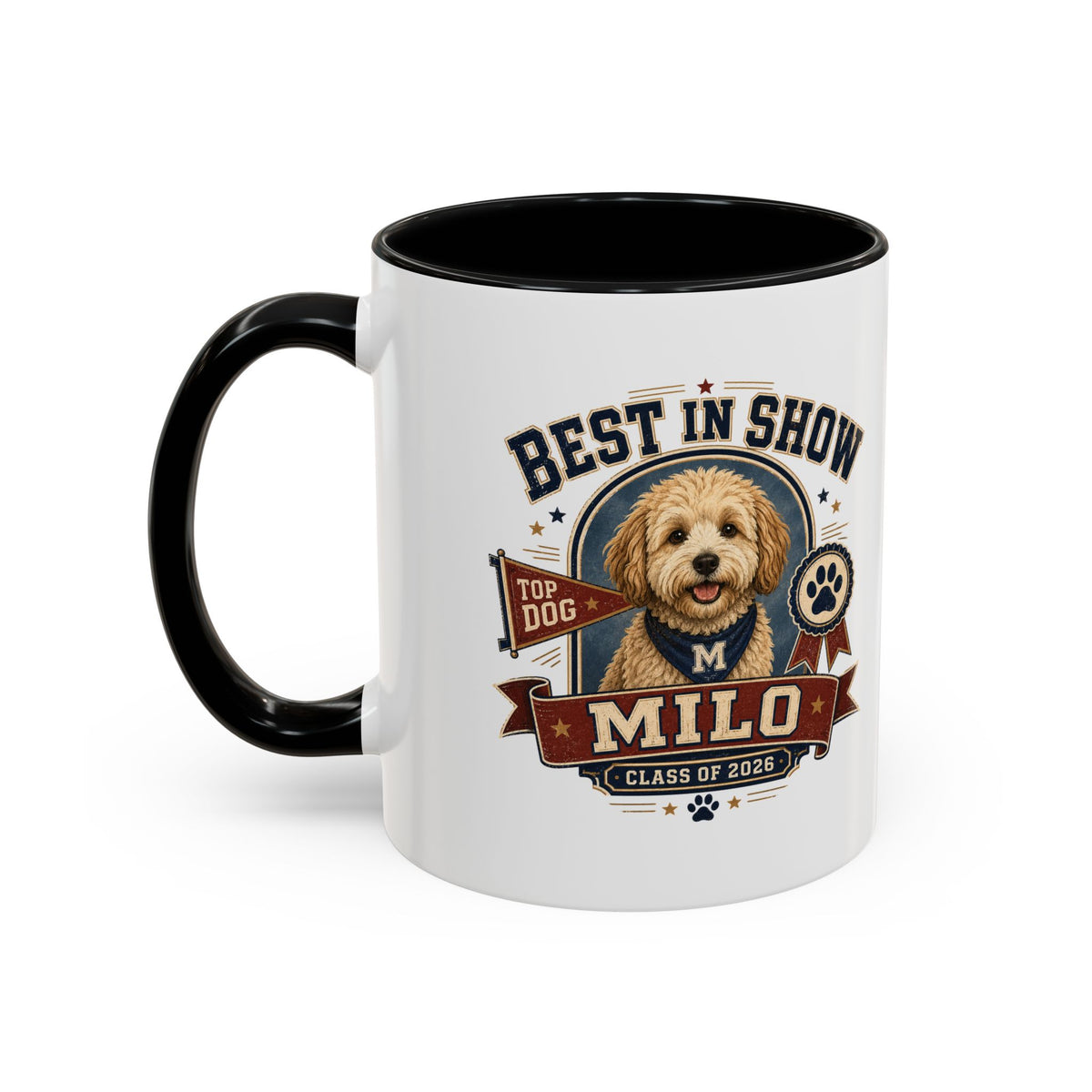 Milo Bailey Dog Dad Mom Best in Show Milo Coffee Mug — Personalized Dog Portrait Accent Mug