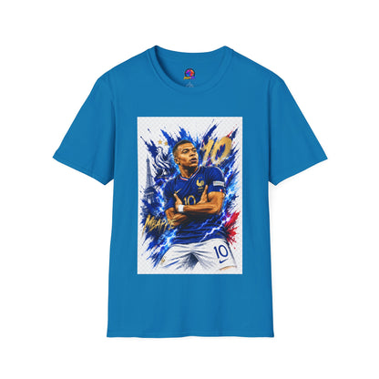 France Mbappé Soccer T-Shirt — #10 Blue Action Portrait Tee