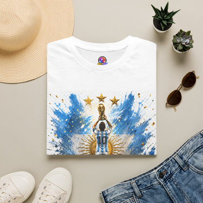 Argentina World Champions T‑Shirt — Soccer World Cup 3 Stars Tribute