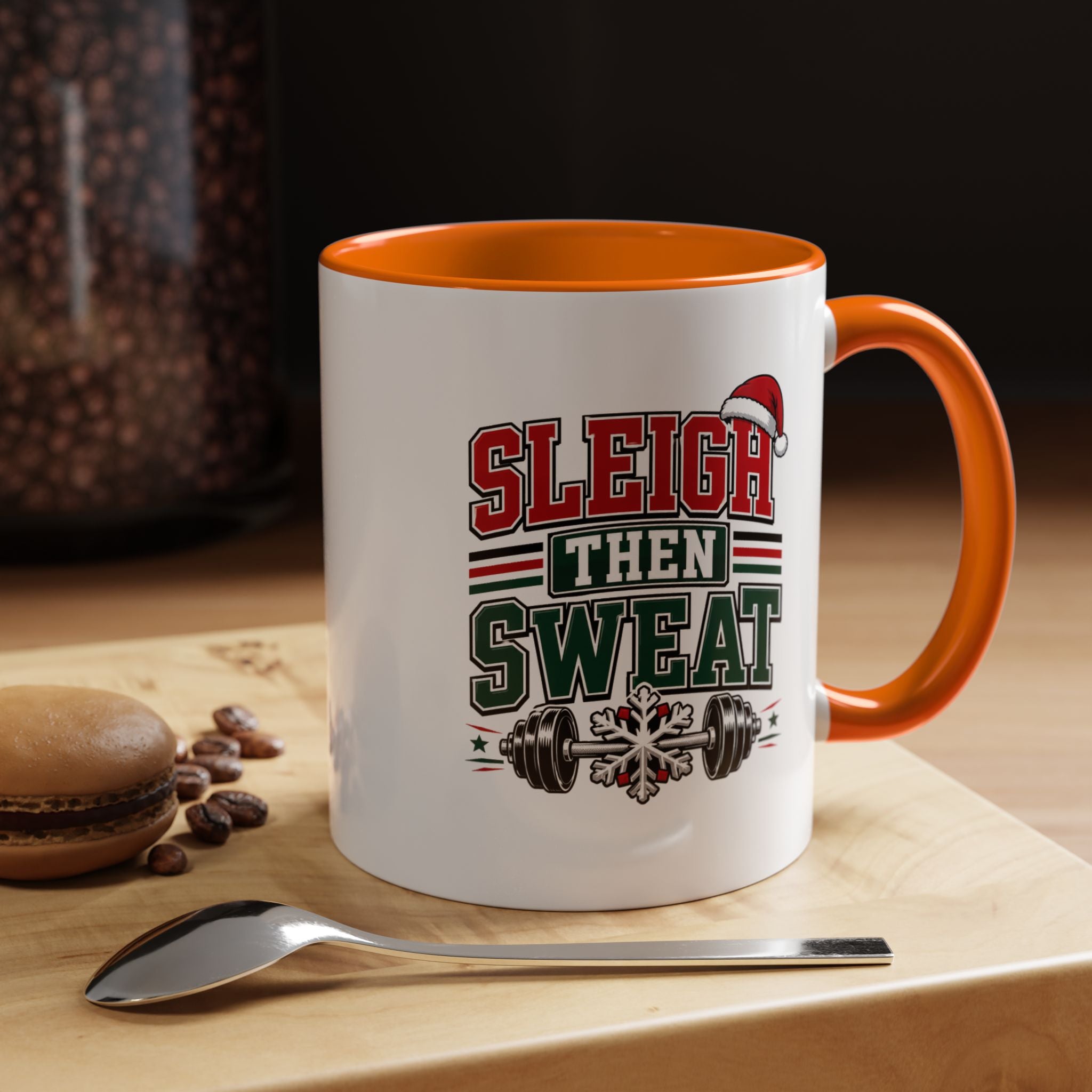 Modern Day Christmas Sleigh Then Sweat Coffee Mug
