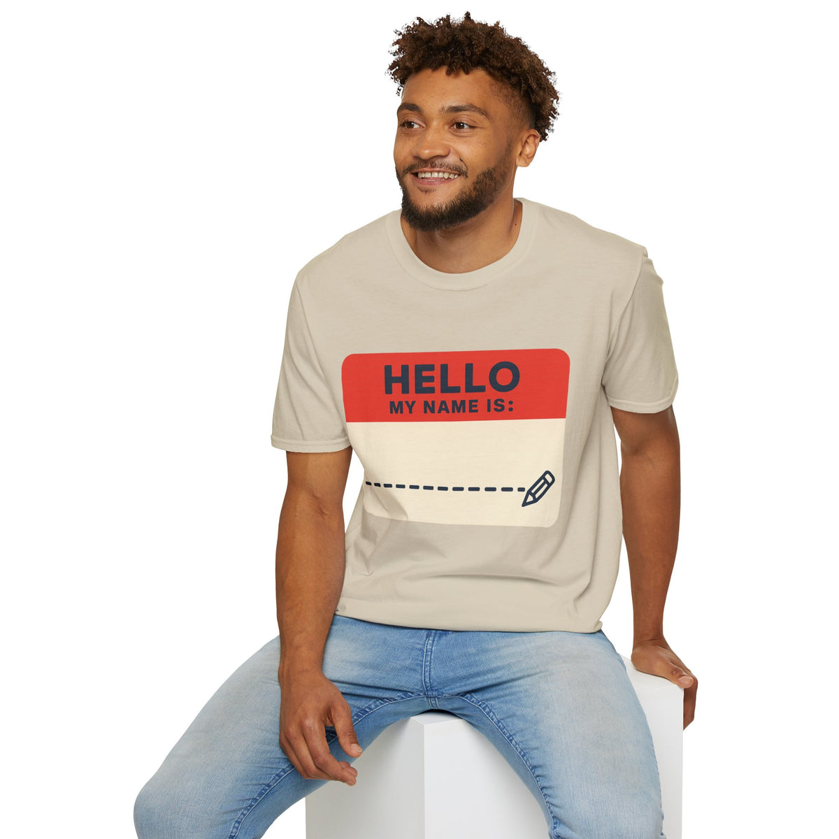 Hello My Name Is Name Tag T-Shirt — Funny Novelty Graphic Tee - Trending Now - August 2026