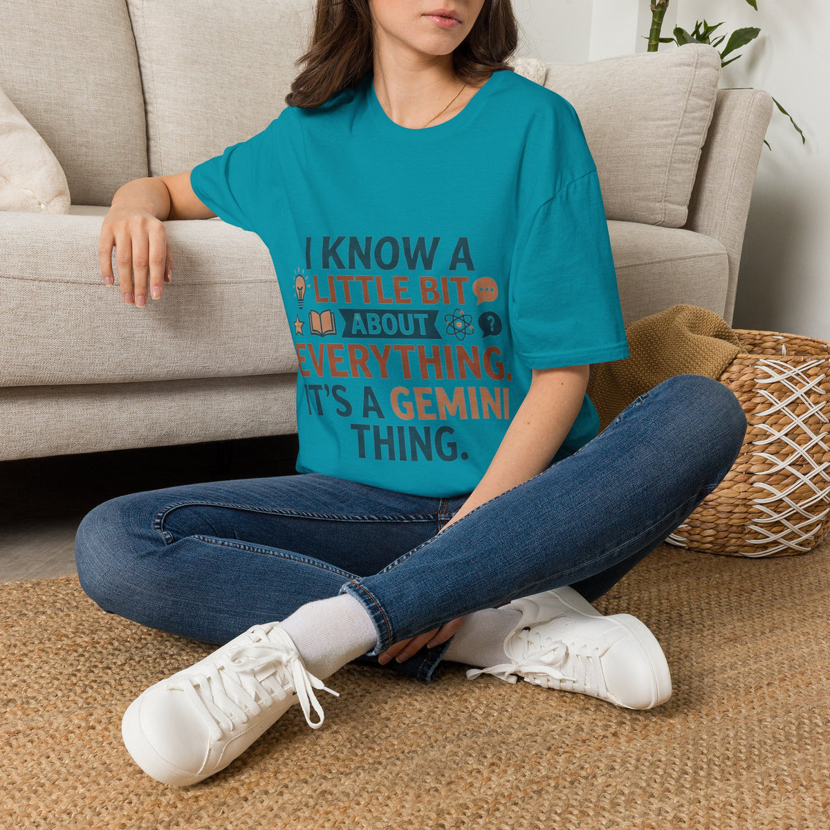 Gemini Funny Horoscope T‑Shirt — "I Know A Little Bit About Everything, It's A Gemini Thing"